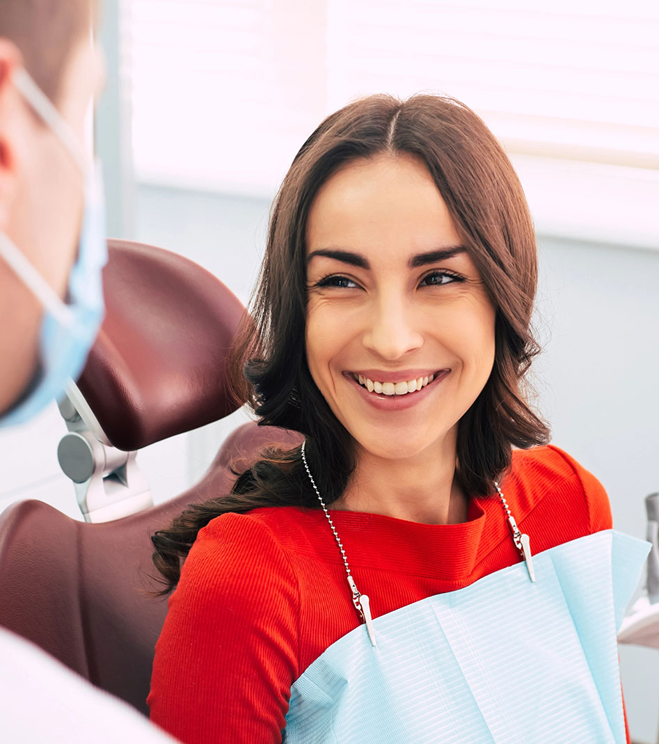 Smiling patient with healthy teeth